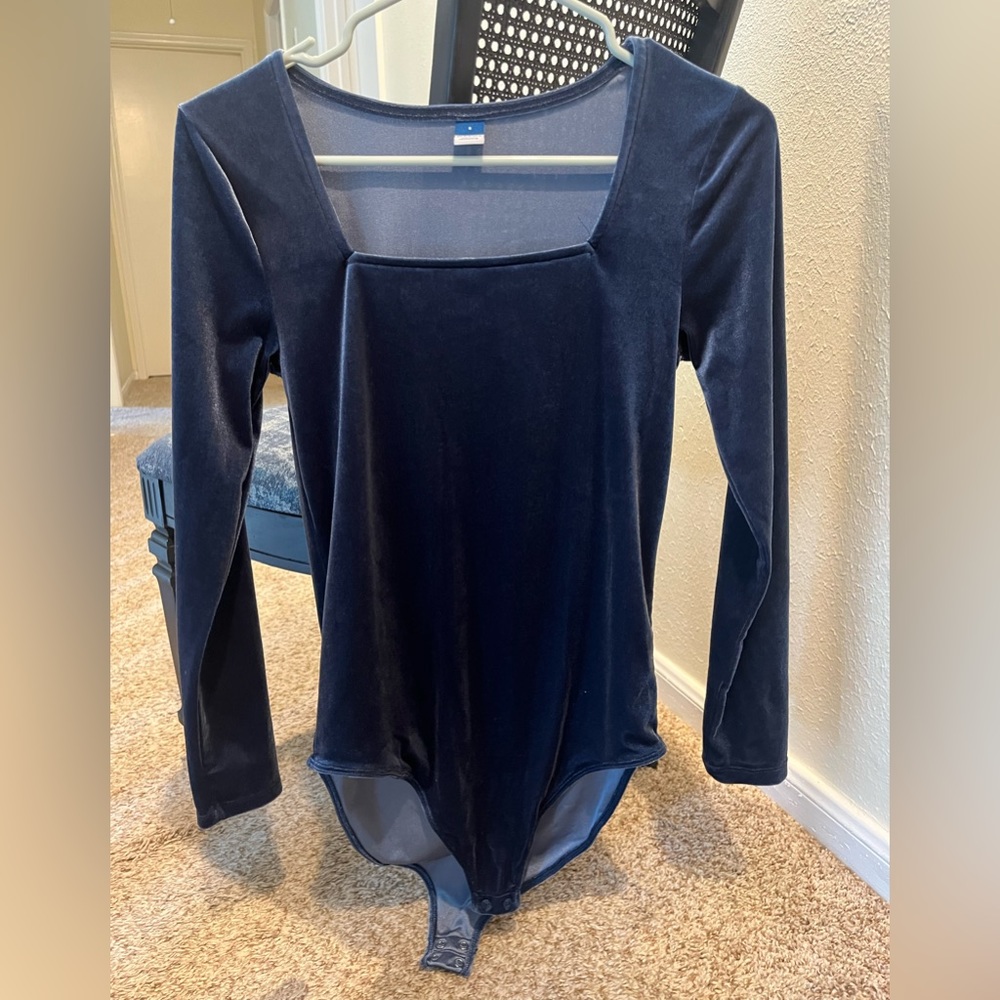 Blue Velvet Bodysuit Sz S
